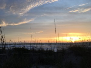 Watching the sunrise as we wait for the race start
